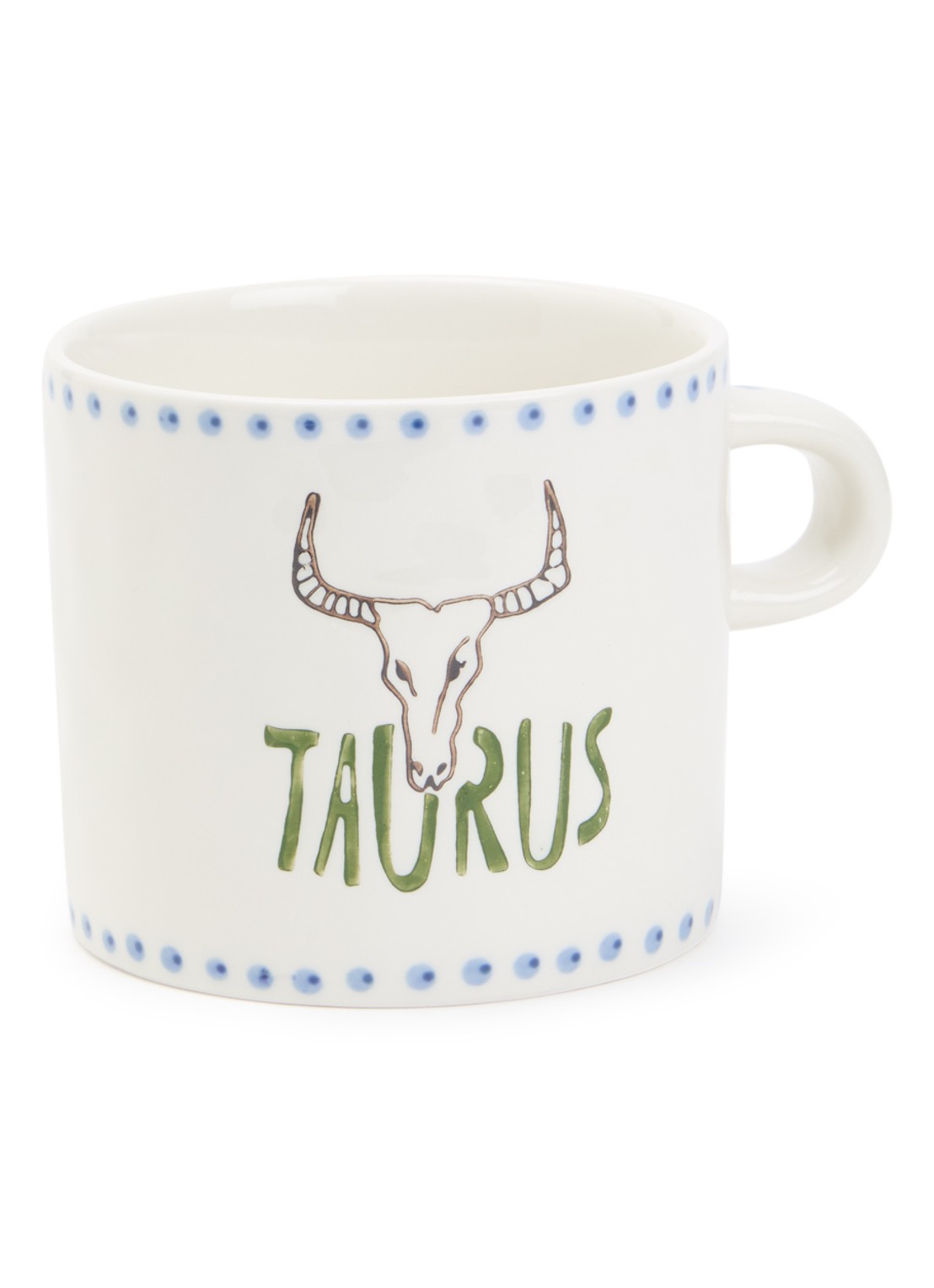 Anna + Nina The Taurus Zodiac mok 50 cl - voorkant gebroken wit