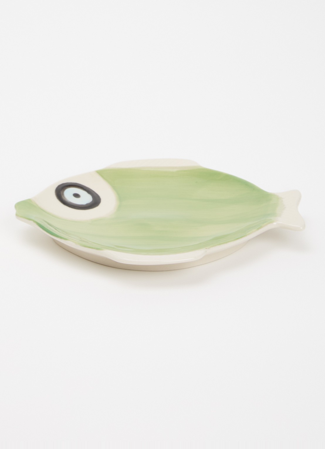 Anna + Nina Tidal Fish serveerschaal 17 cm - voorkant 3 groen