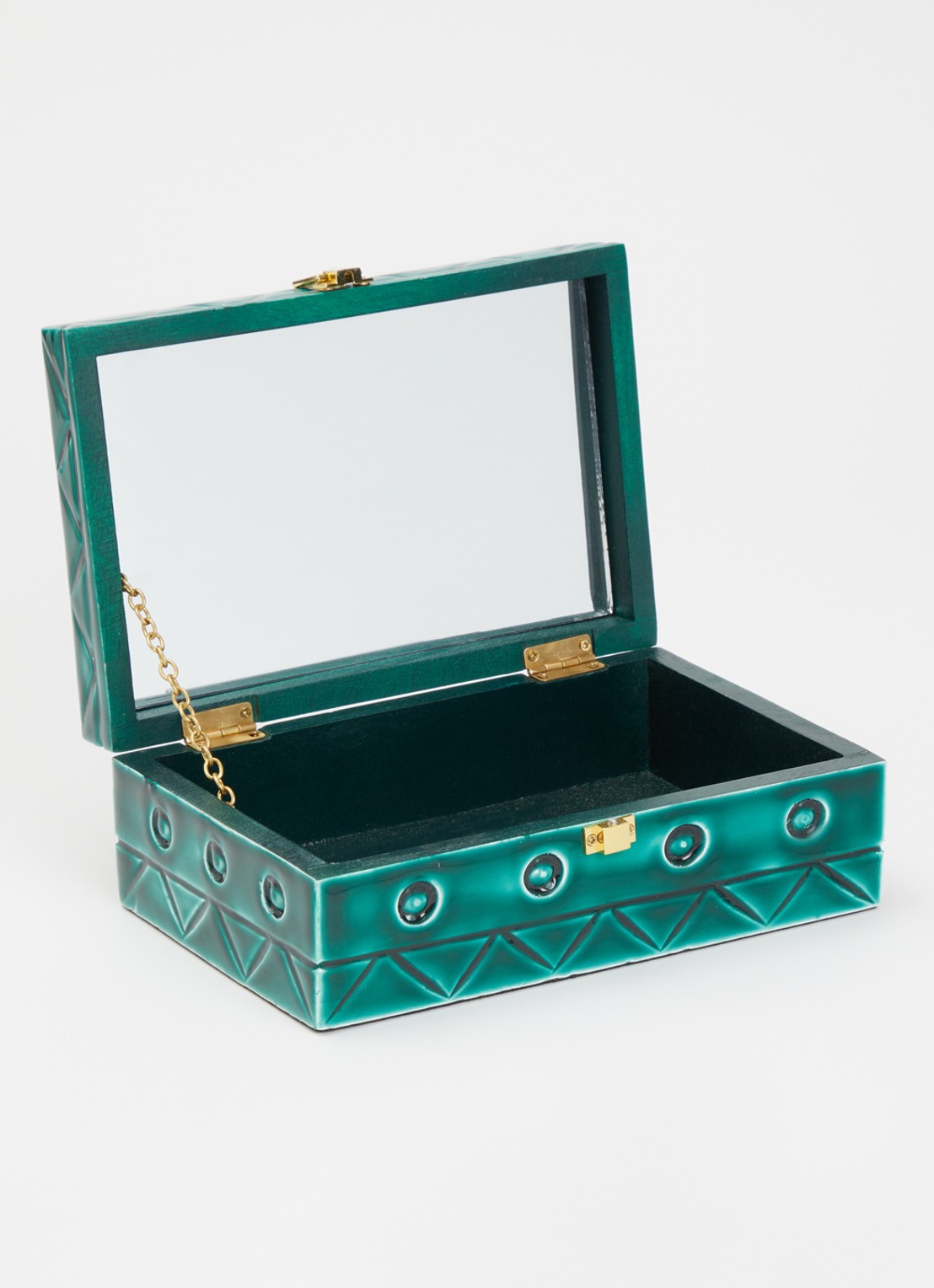 Anna + Nina Tide's Treasure sieradendoos 15 x 22 cm - voorkant 2 groen