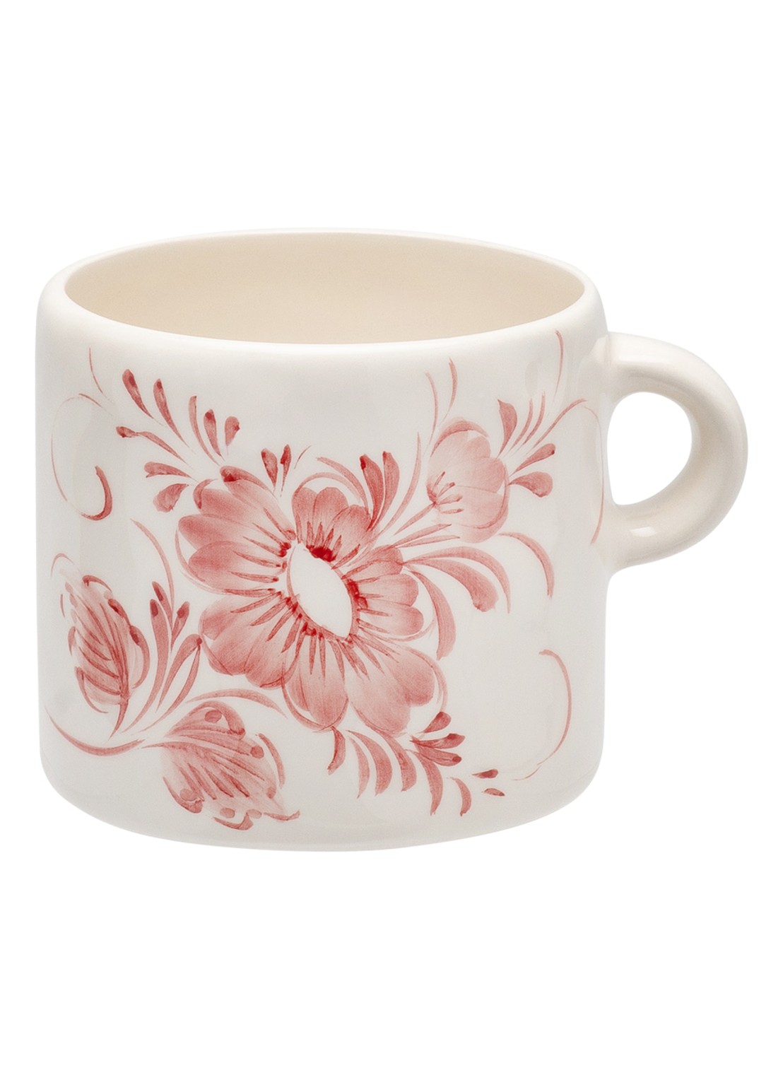Anna + Nina Whimsical Rose mok 50 cl  - voorkant gebroken wit