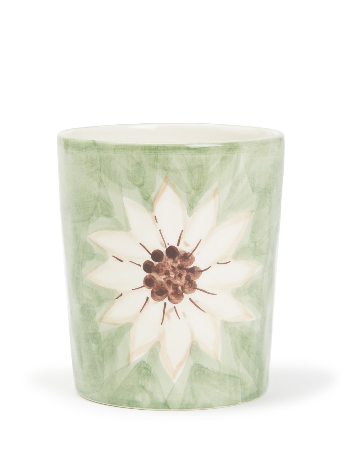 Anna + Nina White Lotus Dreams mok 35 cl - voorkant lichtgroen