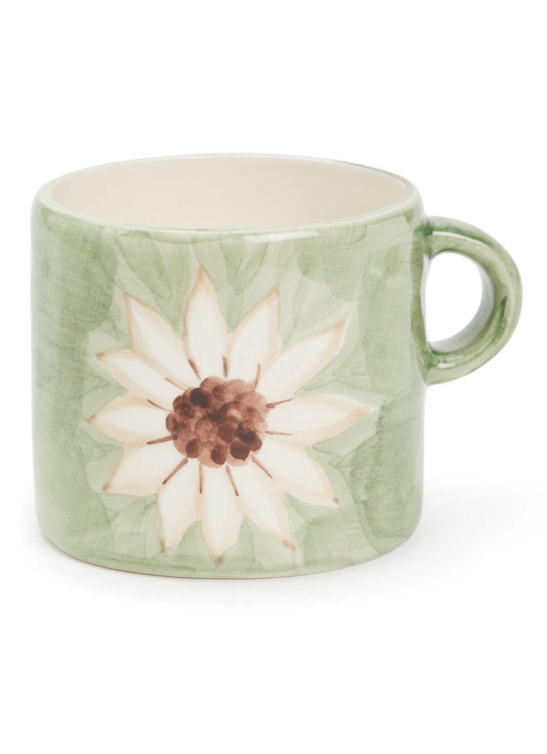 Anna + Nina White Lotus Dreams mok 50 cl - voorkant lichtgroen