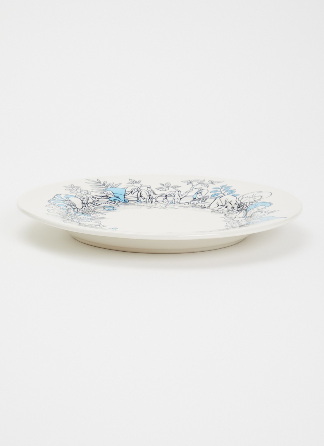 Anna + Nina Wonderland Whimsy ontbijtbord 22,5 cm - voorkant 2 gebroken wit