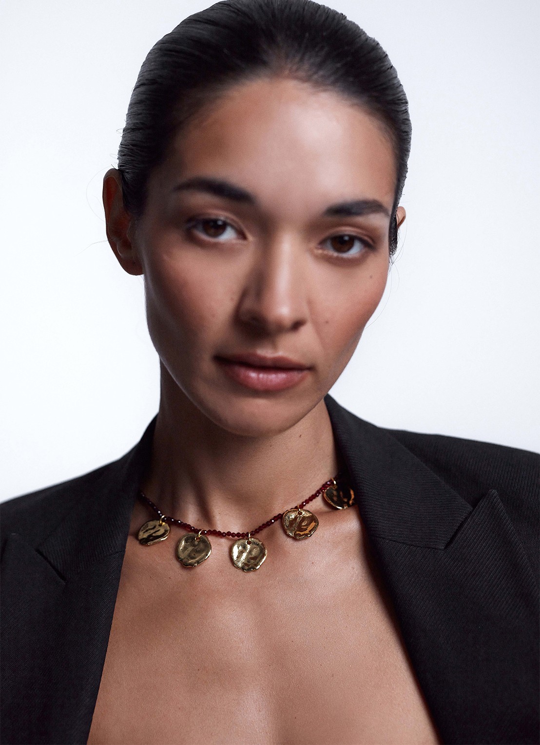 ANNI LU Dream catcher kralenketting verguld - voorkant 2 bruin