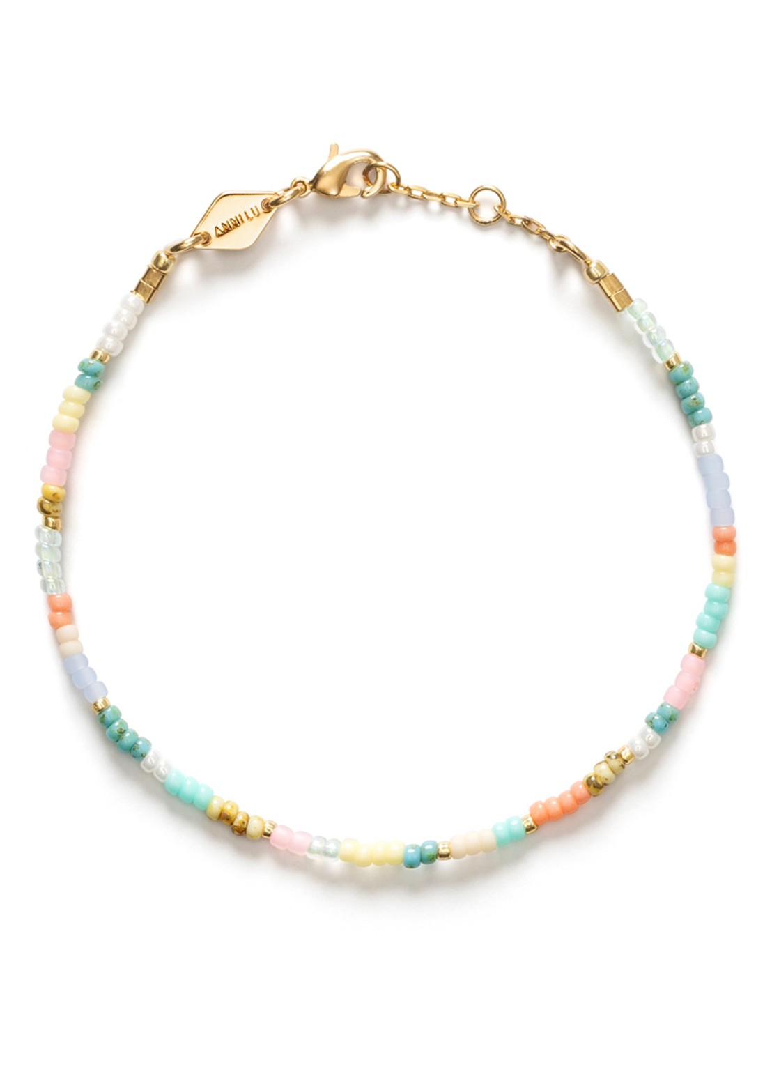 ANNI LU Eldorado Spritz armband verguld - voorkant zalmroze