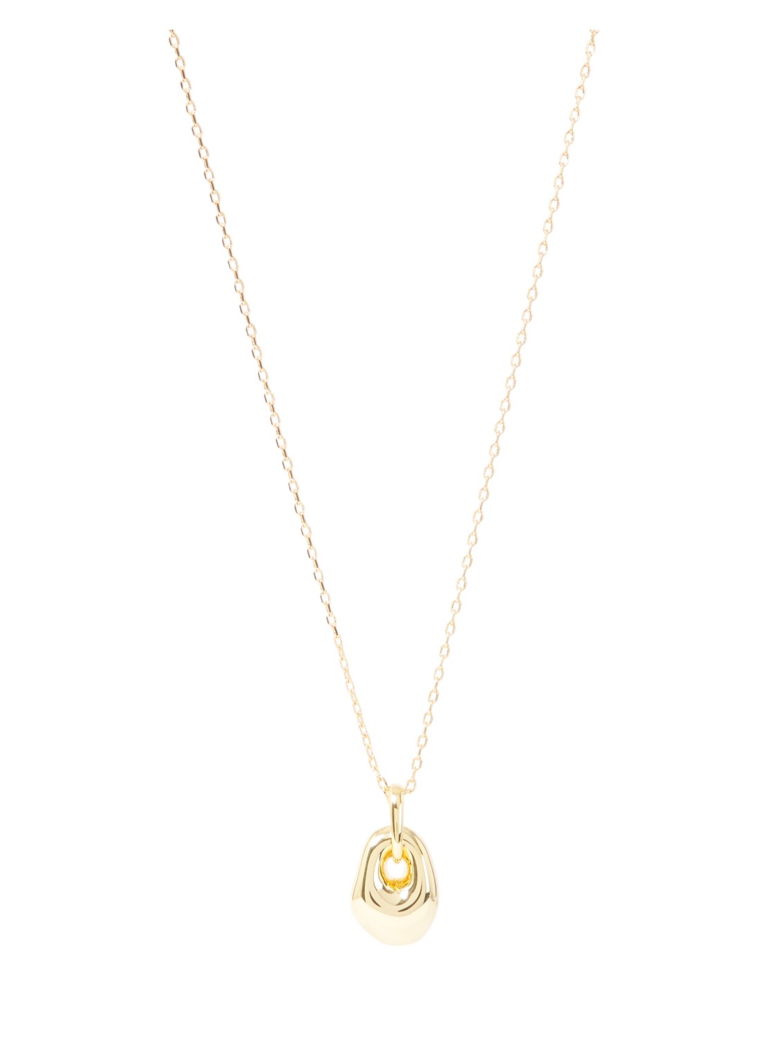 ANNI LU Golden Pebble ketting verguld - voorkant 4 goud