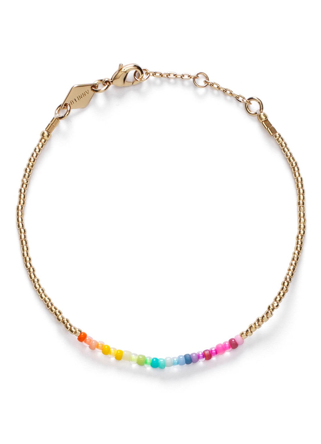ANNI LU Golden Rainbow armband verguld  - voorkant goud