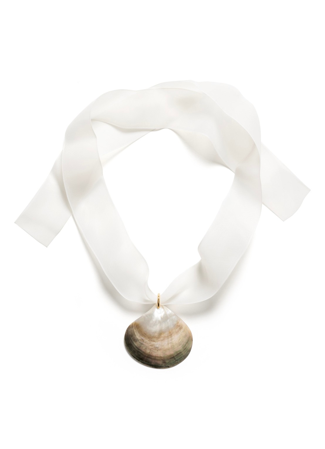 ANNI LU Golden Shell ketting verguld - voorkant 3 gebroken wit