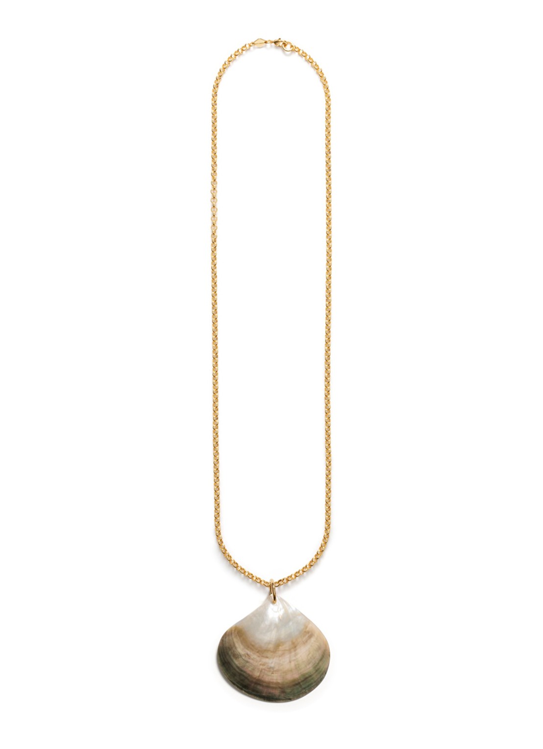 ANNI LU Golden Shell ketting verguld - voorkant 4 gebroken wit
