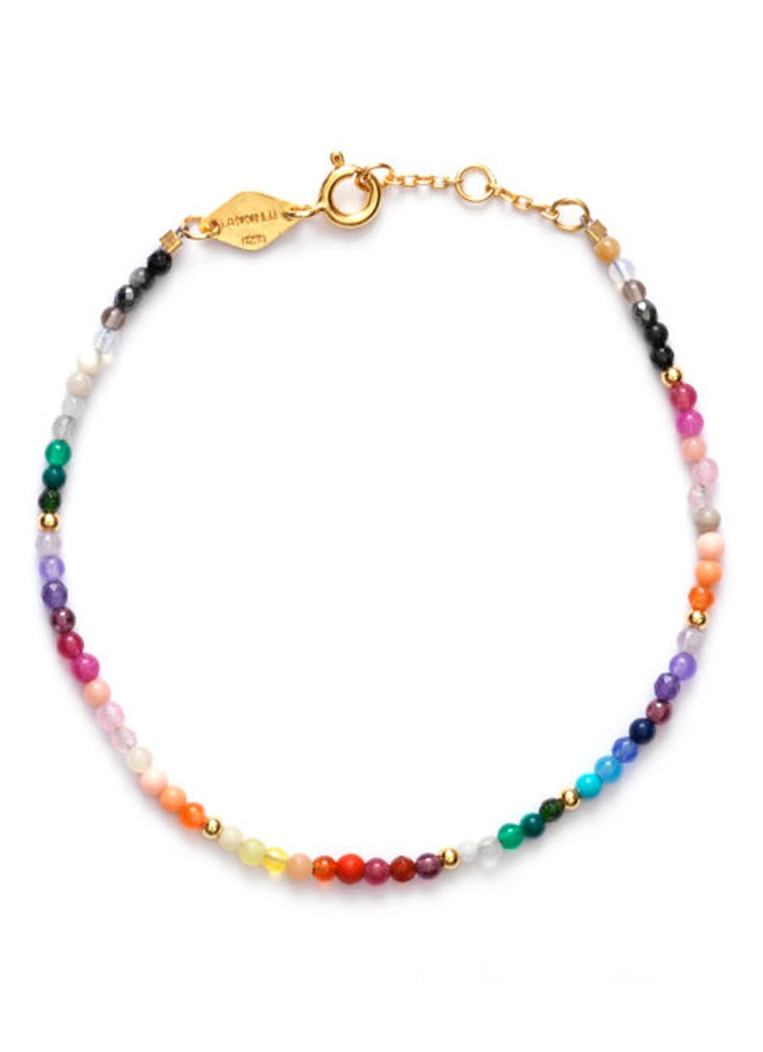 ANNI LU Iris kralenarmband verguld - voorkant goud