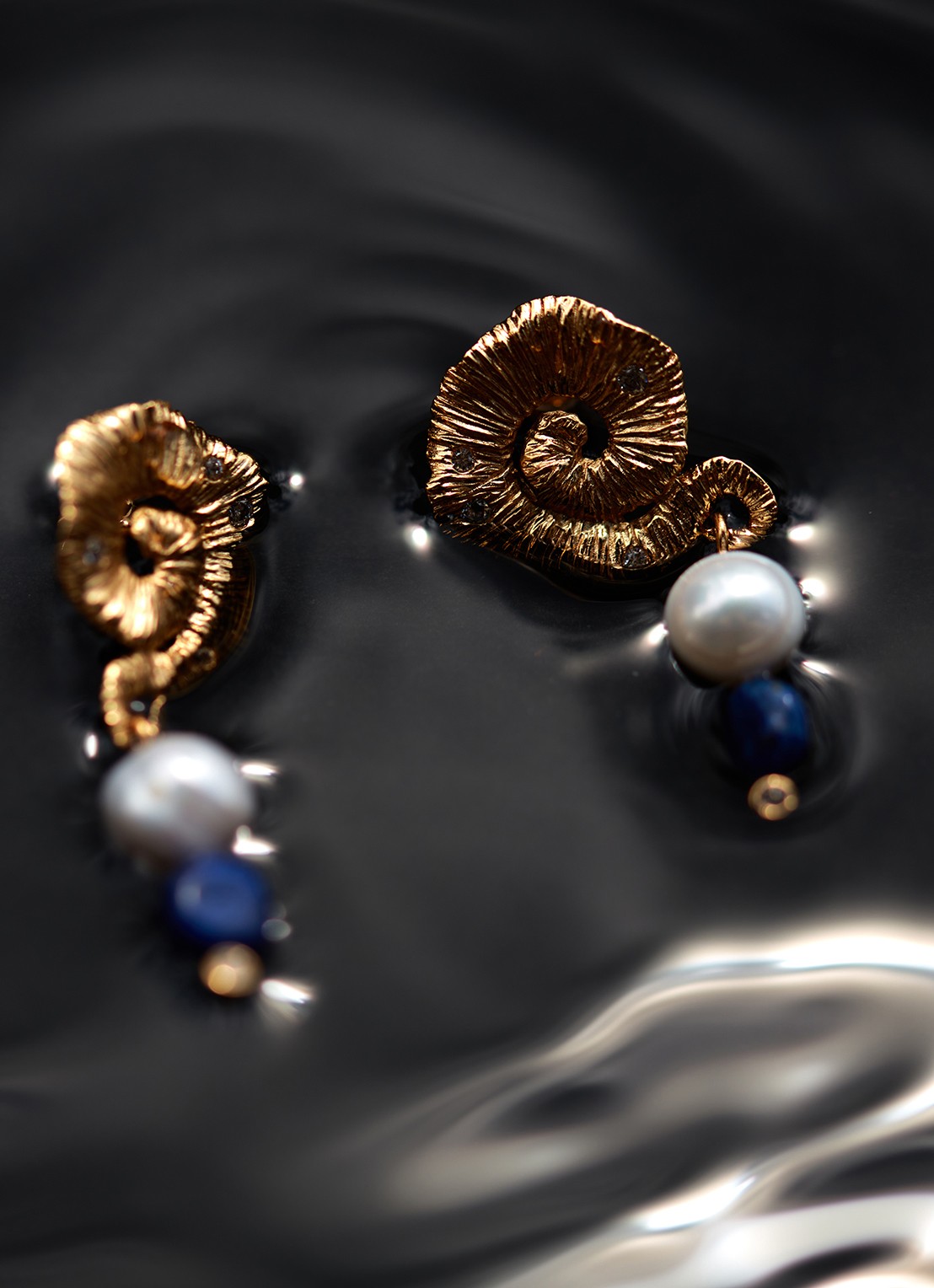 ANNI LU Jetset Gems oorstekers verguld  - detail 3 goud