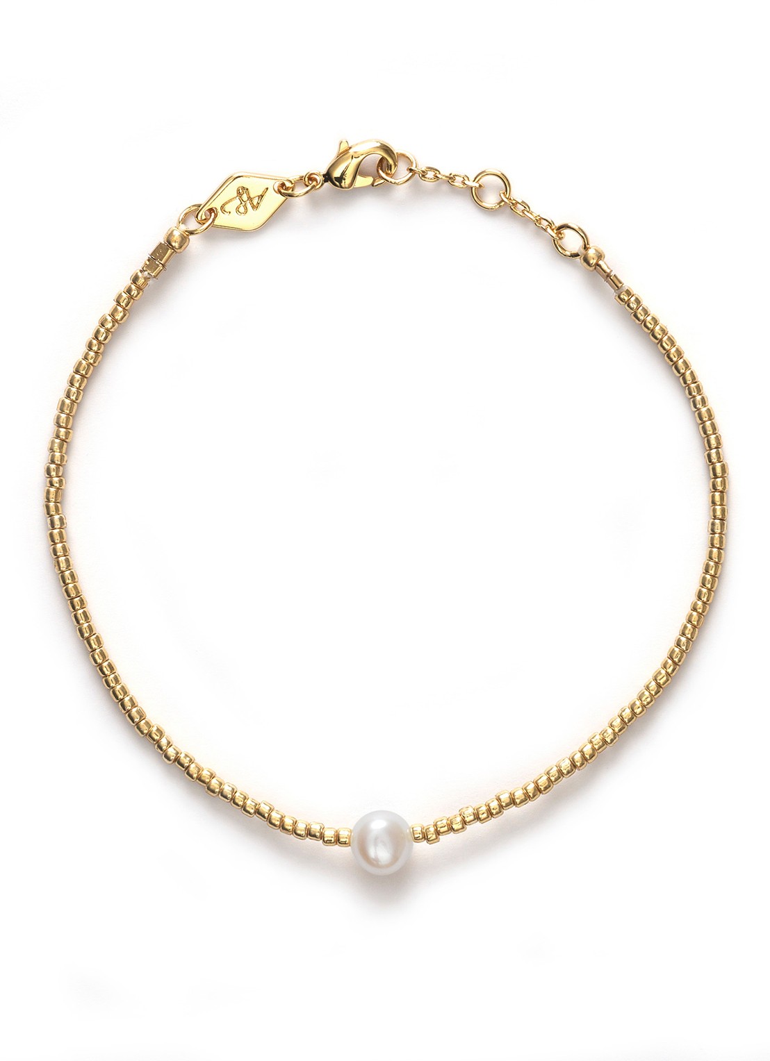 ANNI LU Pearly armband verguld - voorkant goud