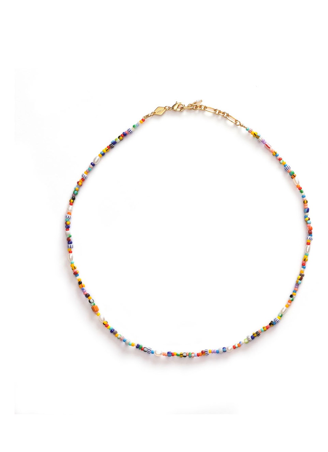 ANNI LU Petit Alaia ketting met glaskralen - voorkant multicolor
