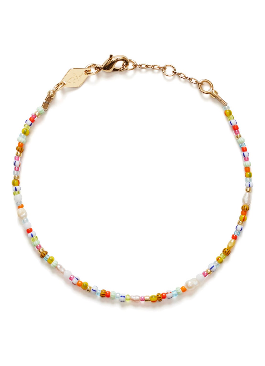 ANNI LU Piccolo kralenarmband verguld - voorkant goud