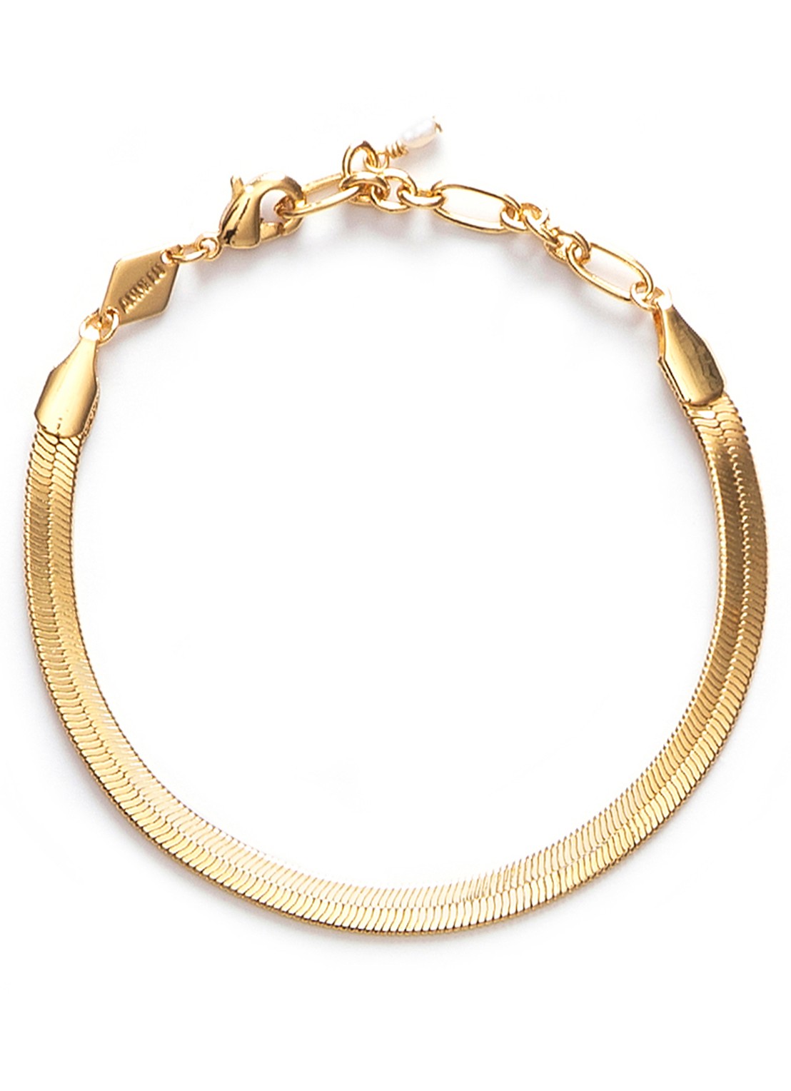 ANNI LU Snake charmer armband verguld - voorkant goud