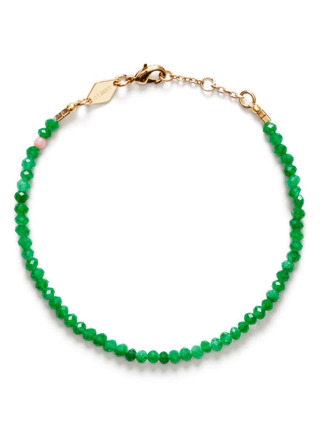 ANNI LU Tan Line armband verguld - voorkant 2 groen