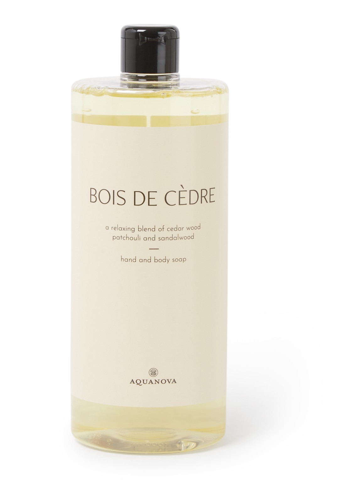 Aquanova Bois de Cèdre handzeep navulling 1000 ml  - voorkant undefined