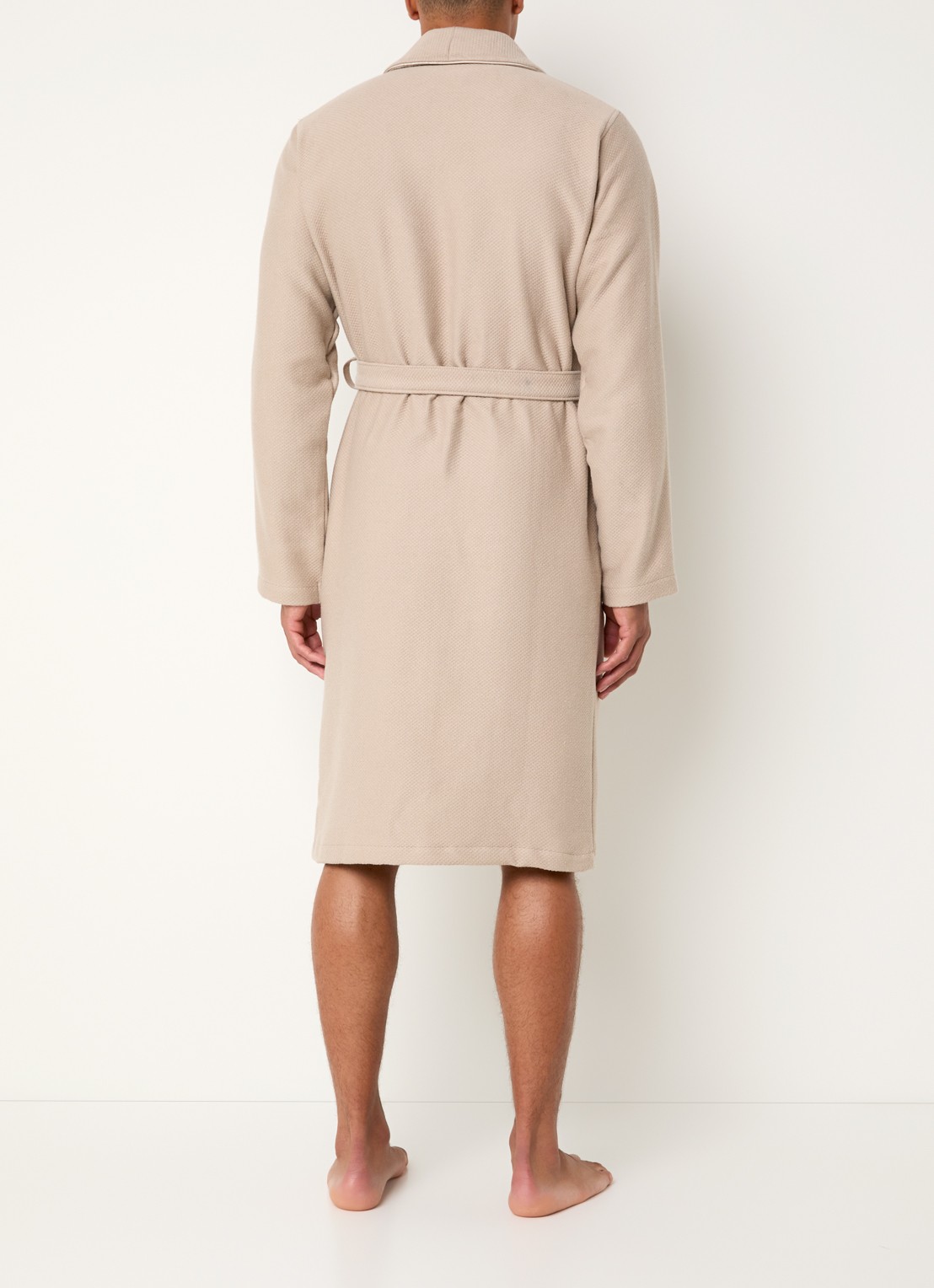 Aquanova Brooklyn badjas met steekzakken - achterkant 6 beige