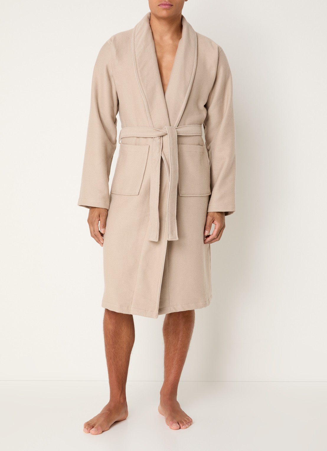 Aquanova Brooklyn badjas met steekzakken - detail 5 beige