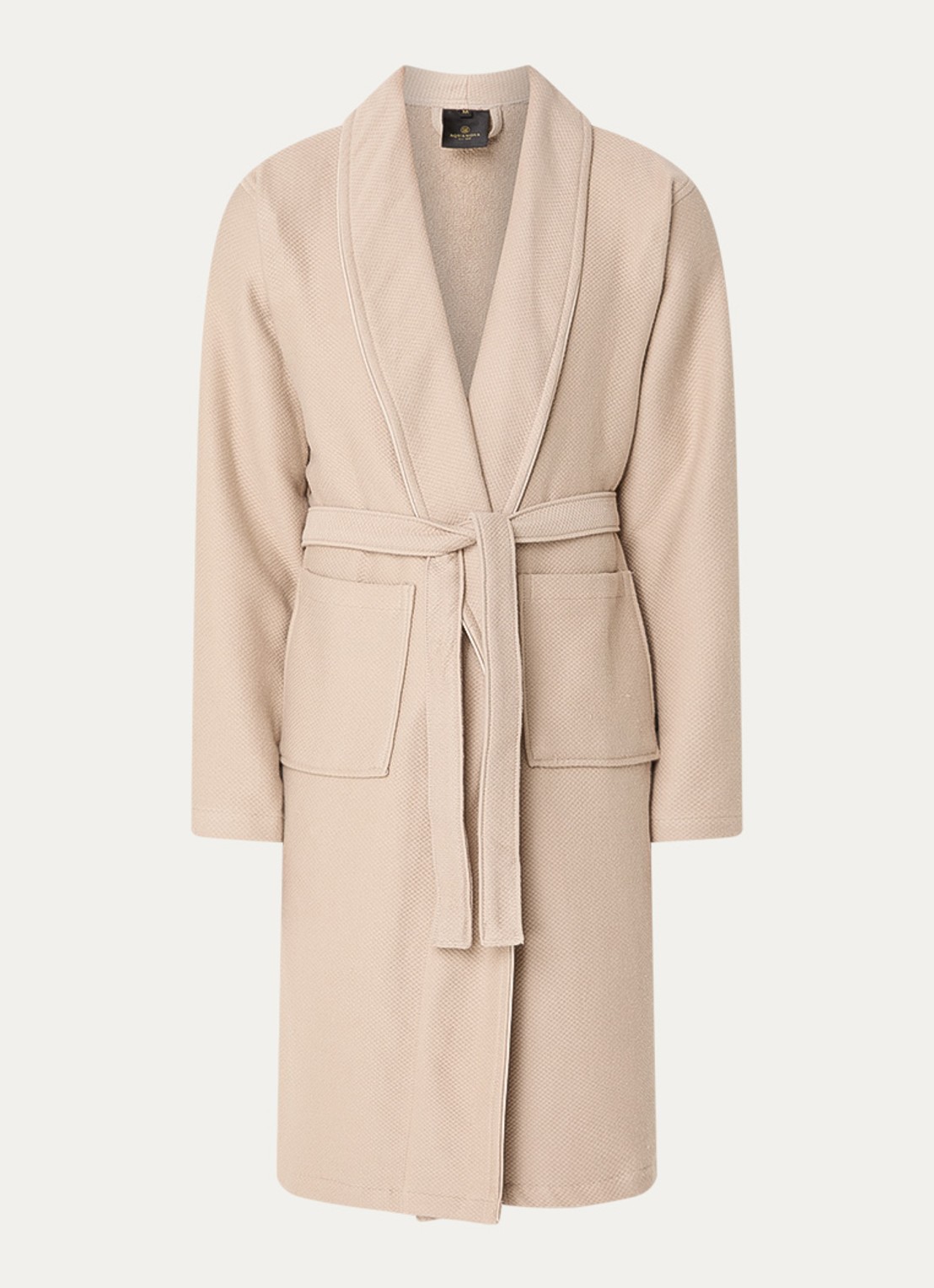 Aquanova Brooklyn badjas met steekzakken - voorkant 3 beige