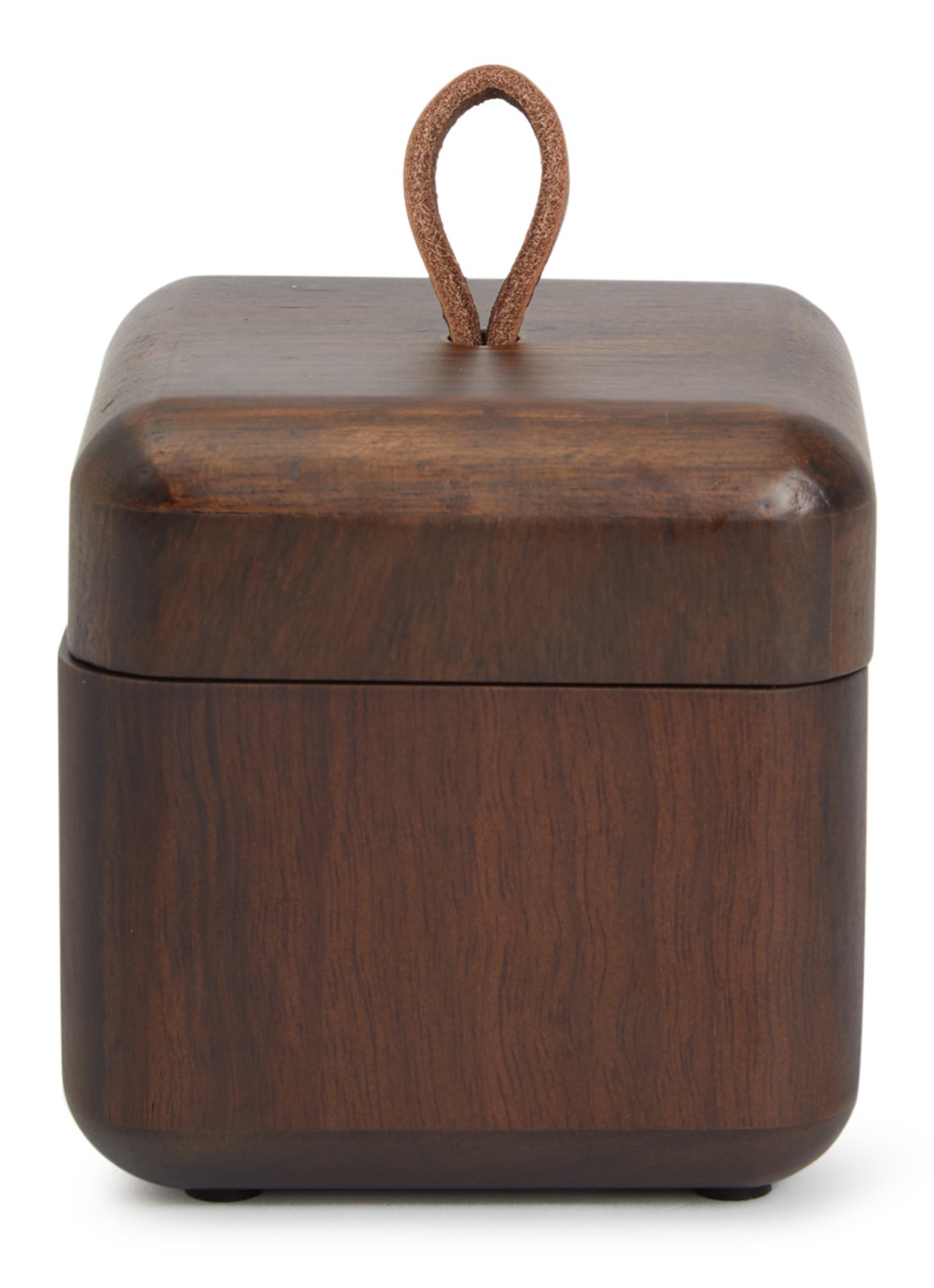Aquanova Ebony opbergdoos 8 cm - voorkant donkerbruin