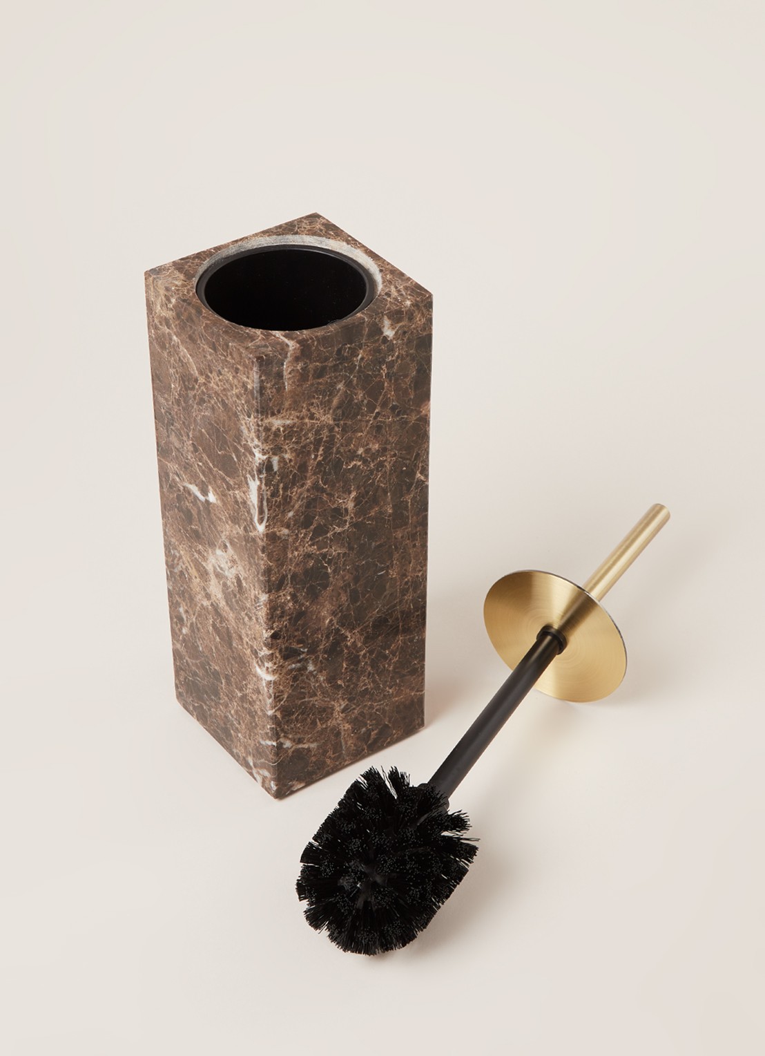 Aquanova Hammam toiletborstel met houder - detail donkerbruin
