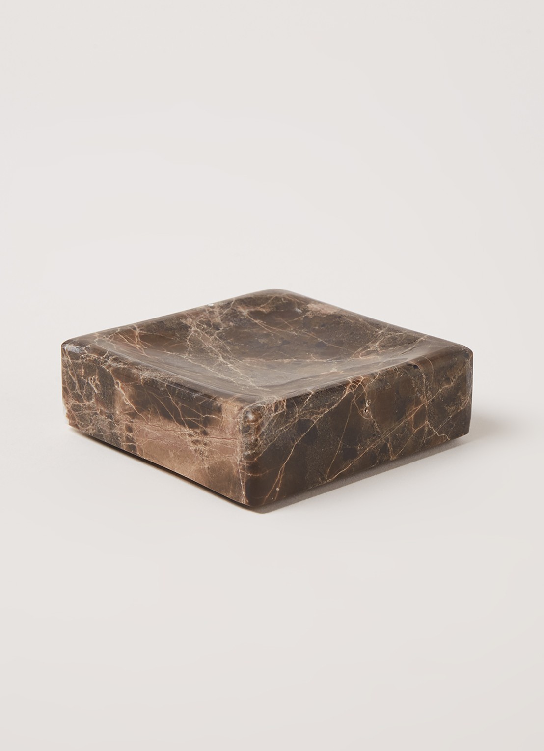 Aquanova Hammam zeepschaaltje 10 cm  - voorkant 2 donkerbruin