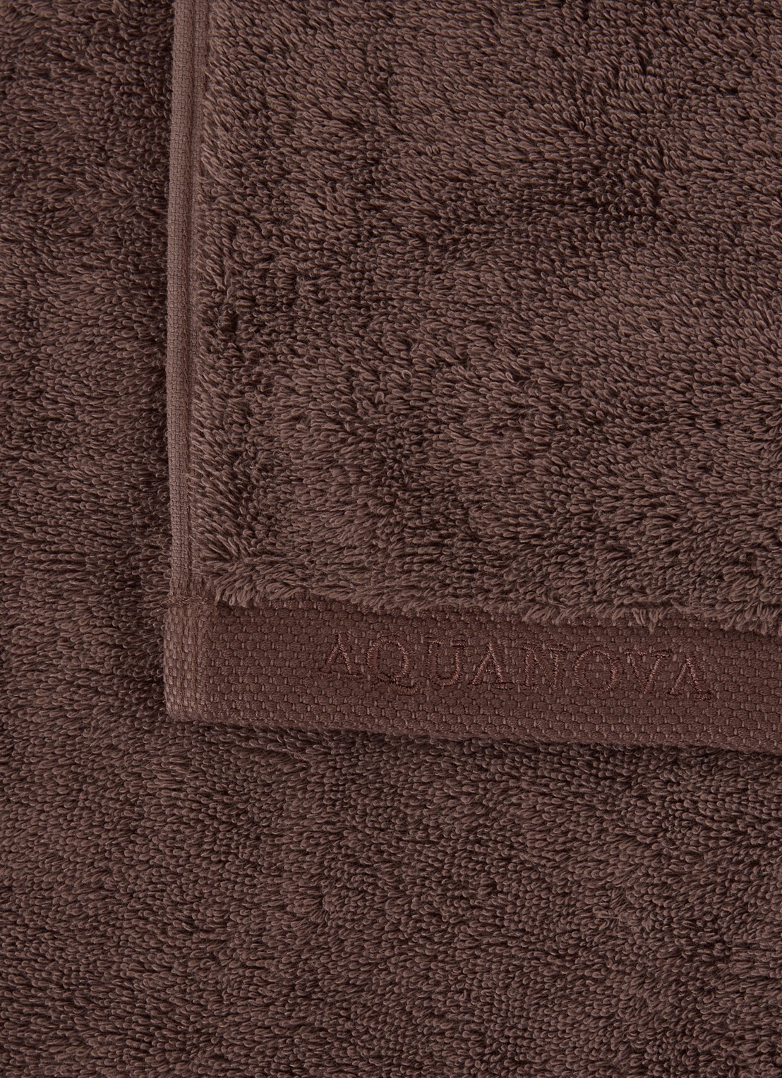 Aquanova London badlaken - 600 gr/m² - 100 x 150 cm  - detail bruin