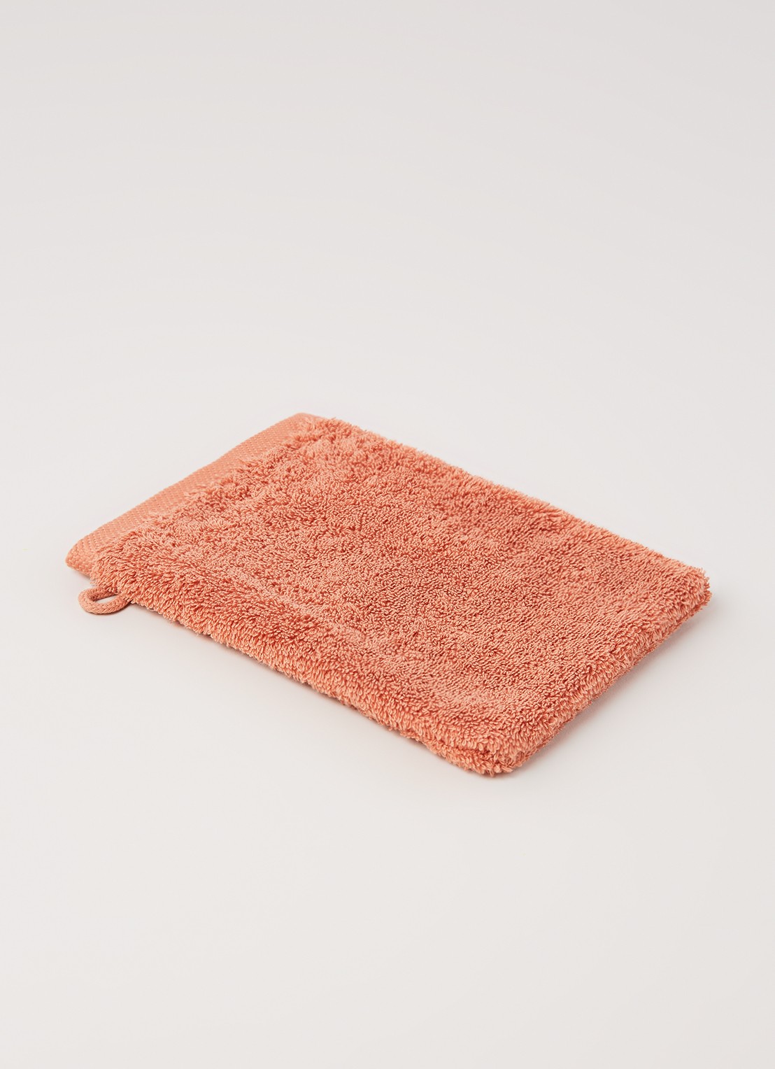 Aquanova London washand 16 x 22 cm - voorkant 2 lichtoranje