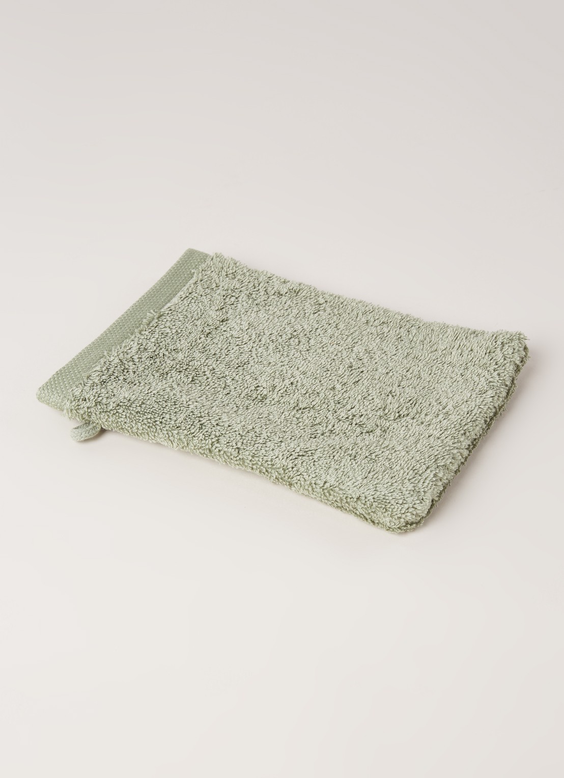 Aquanova London washand 16 x 22 cm - voorkant 2 mosgroen