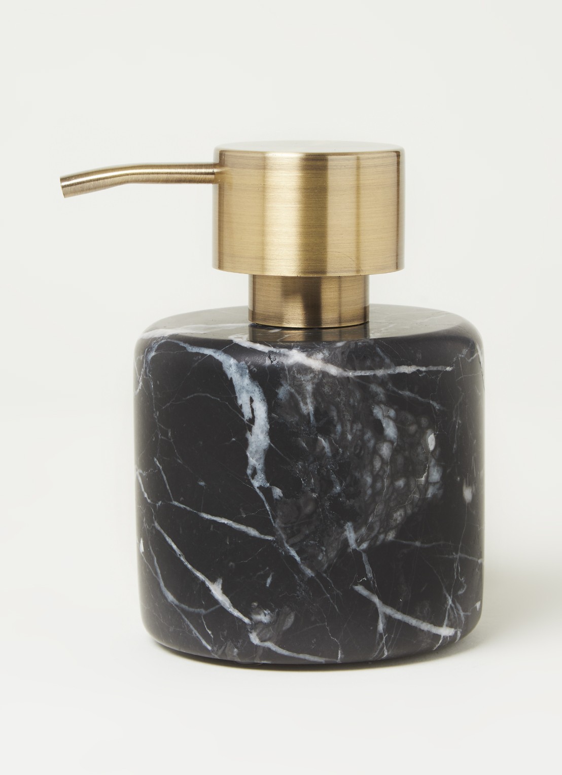 Aquanova Nero zeepdispenser van natuursteen - voorkant 3 zwart