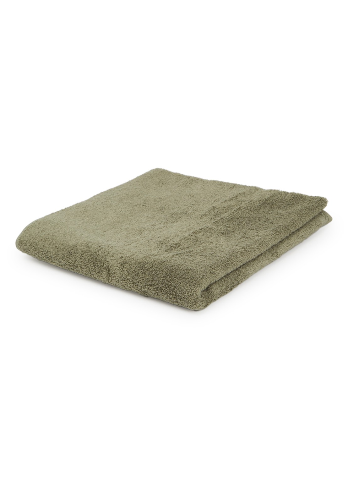 Aquanova Rio handdoek set van 4 - 500 gr/m2 - voorkant mosgroen