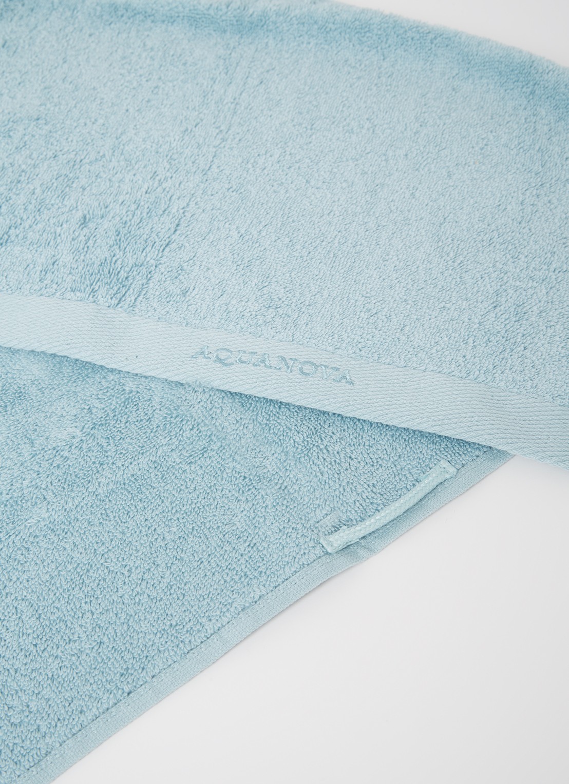 Aquanova Rio handdoek set van 4 - 500 gr/m2 - detail zeegroen
