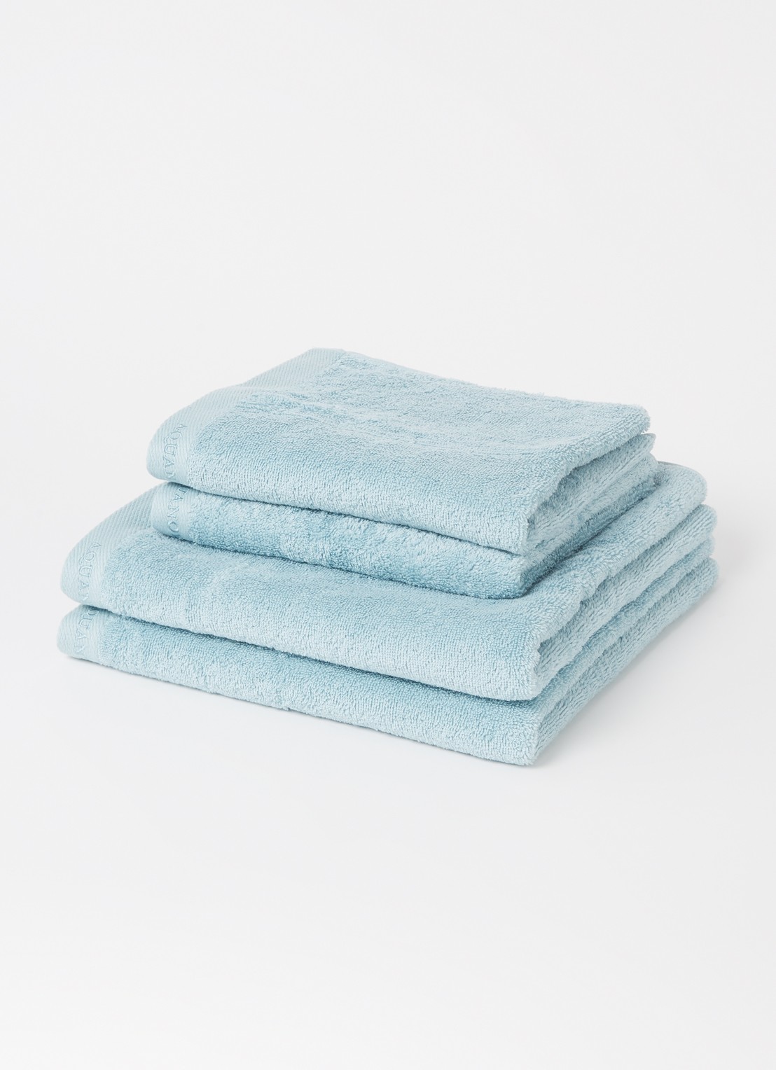 Aquanova Rio handdoek set van 4 - 500 gr/m2 - voorkant 3 zeegroen