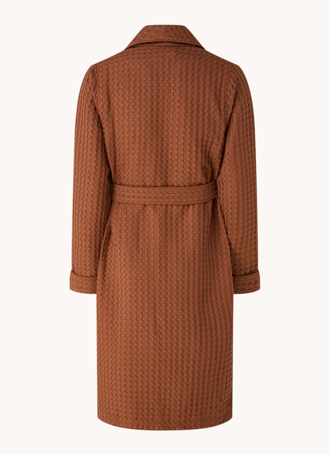 Aquanova Viggo badjas van  katoen - unisex - achterkant roestbruin