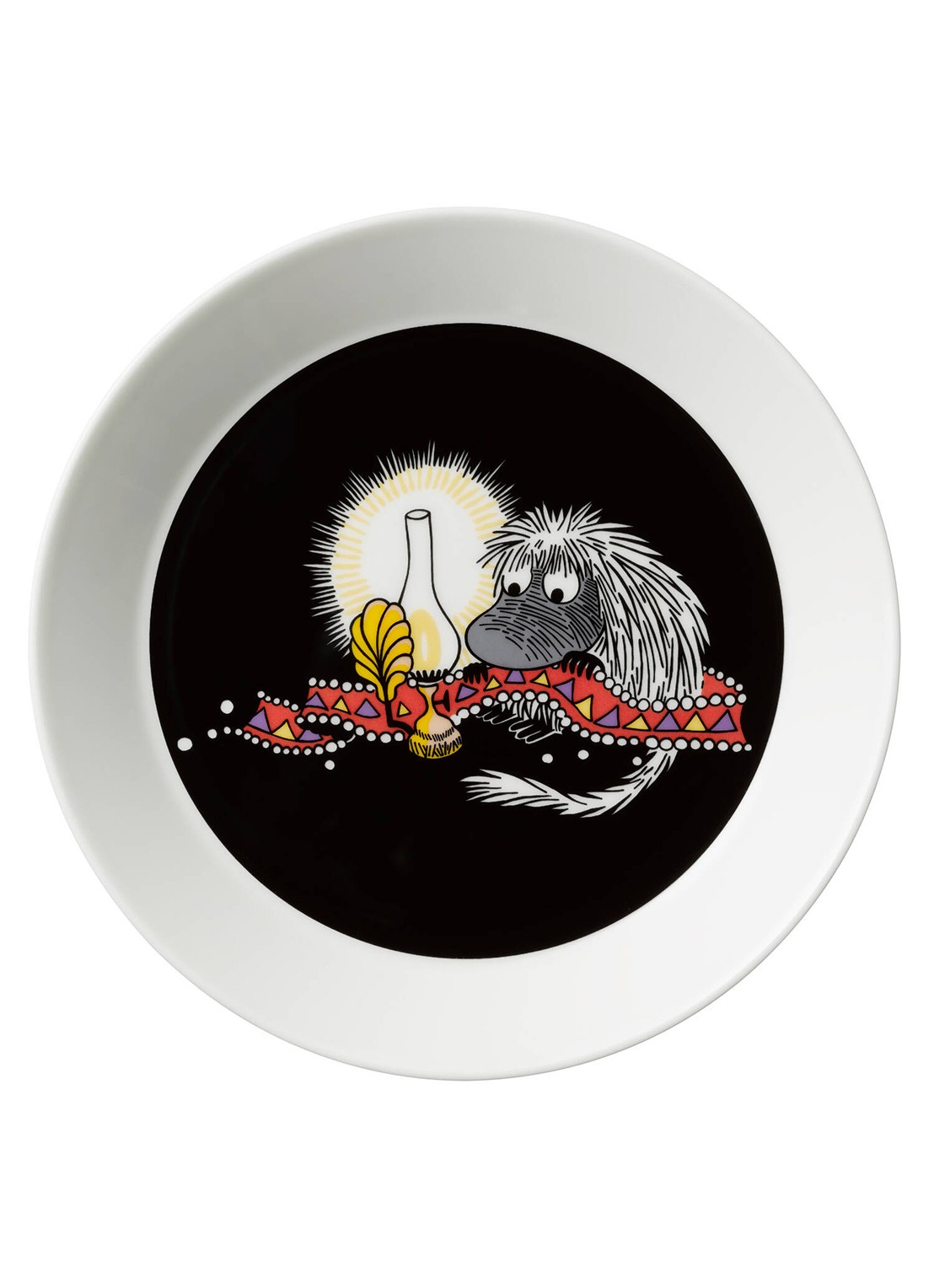 Arabia Ancestor Moomin ontbijtbord 19 cm - voorkant zwart