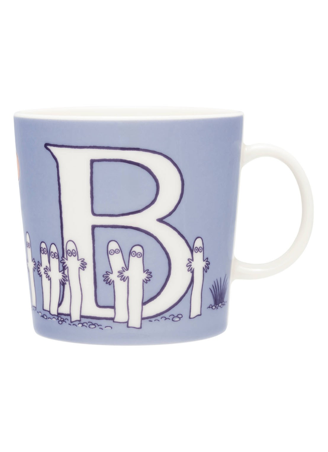 Arabia Moomin ABC B mok 40 cl - voorkant lila