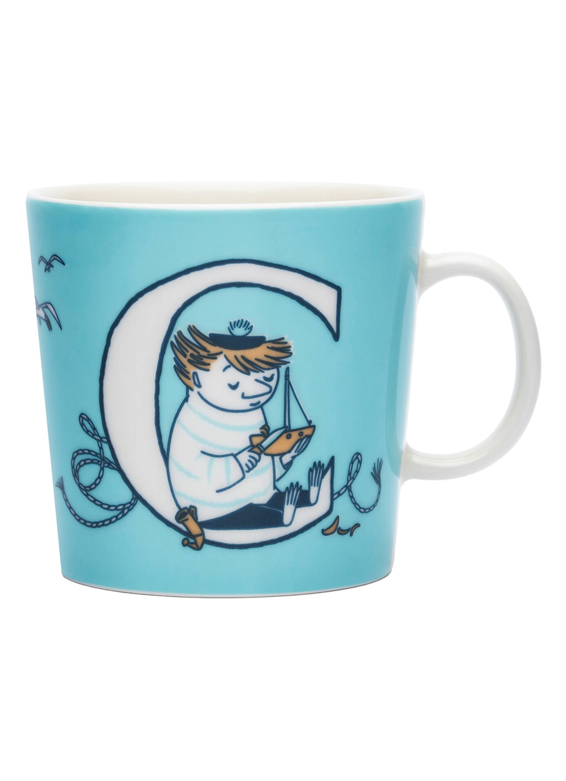 Arabia Moomin ABC C mok 40 cl - voorkant blauw