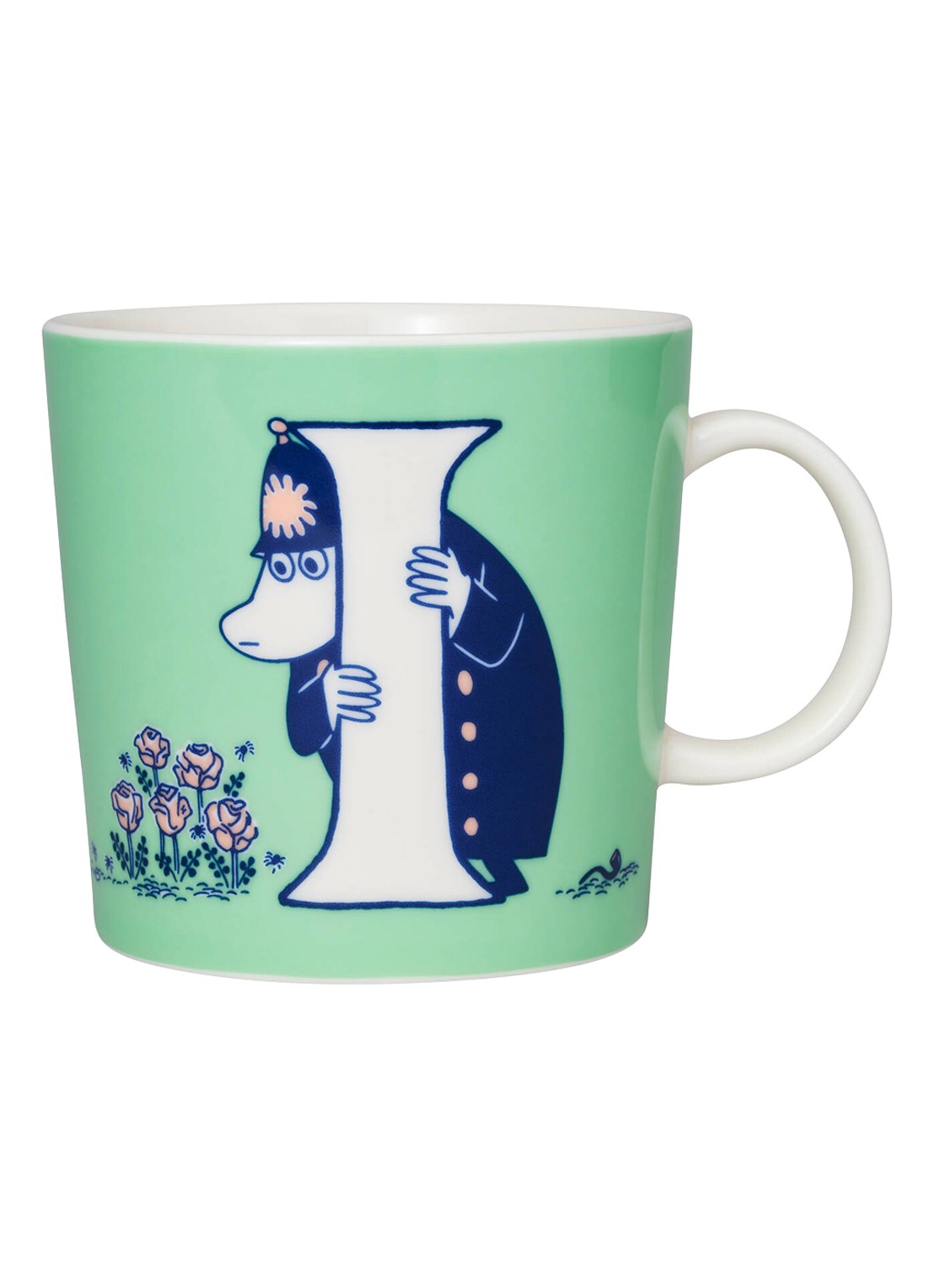 Arabia Moomin ABC I mok 40 cl - voorkant groen