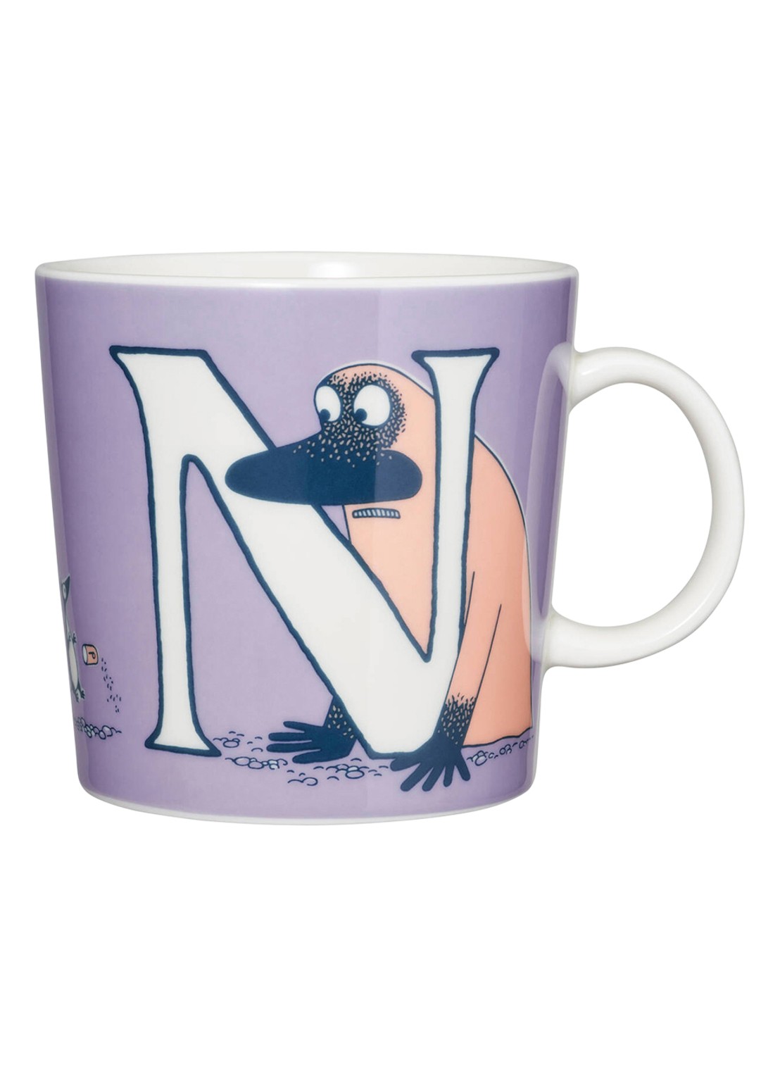 Arabia Moomin ABC N mok 40 cl - voorkant lavendel