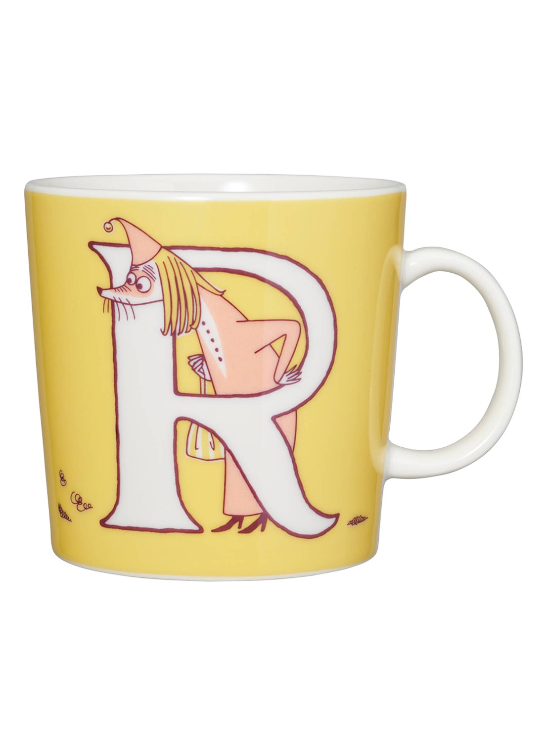 Arabia Moomin ABC R mok 40 cl - voorkant geel