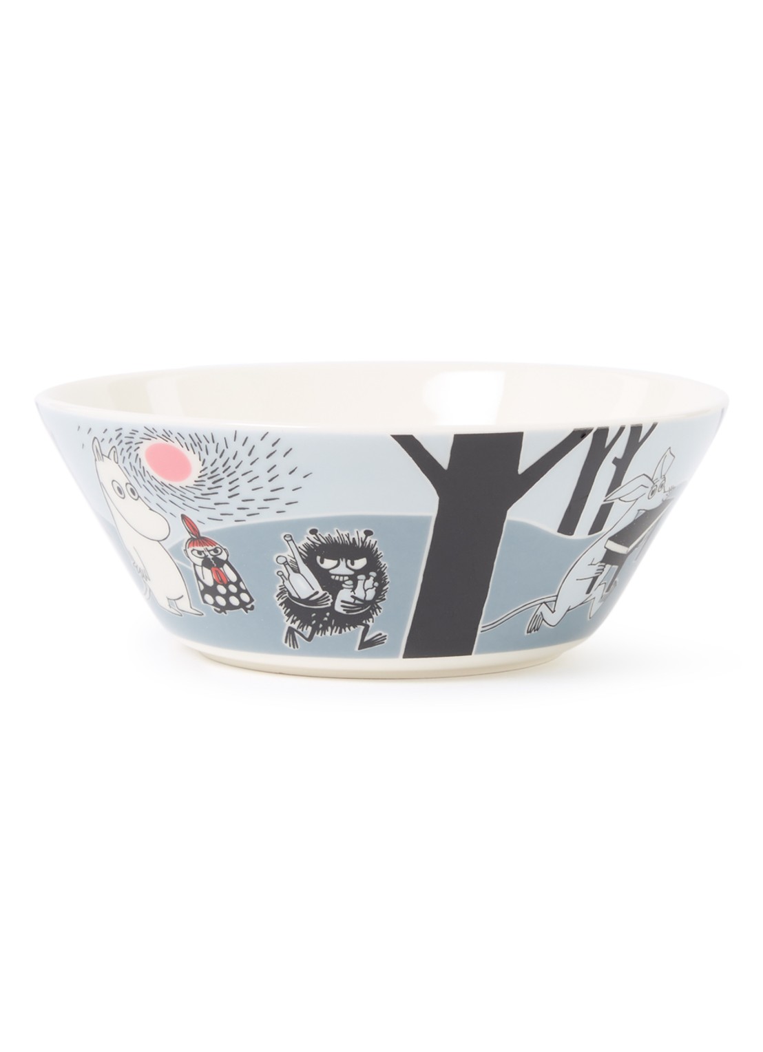 Arabia Moomin Adventure Moving kom 15 cm - voorkant grijs