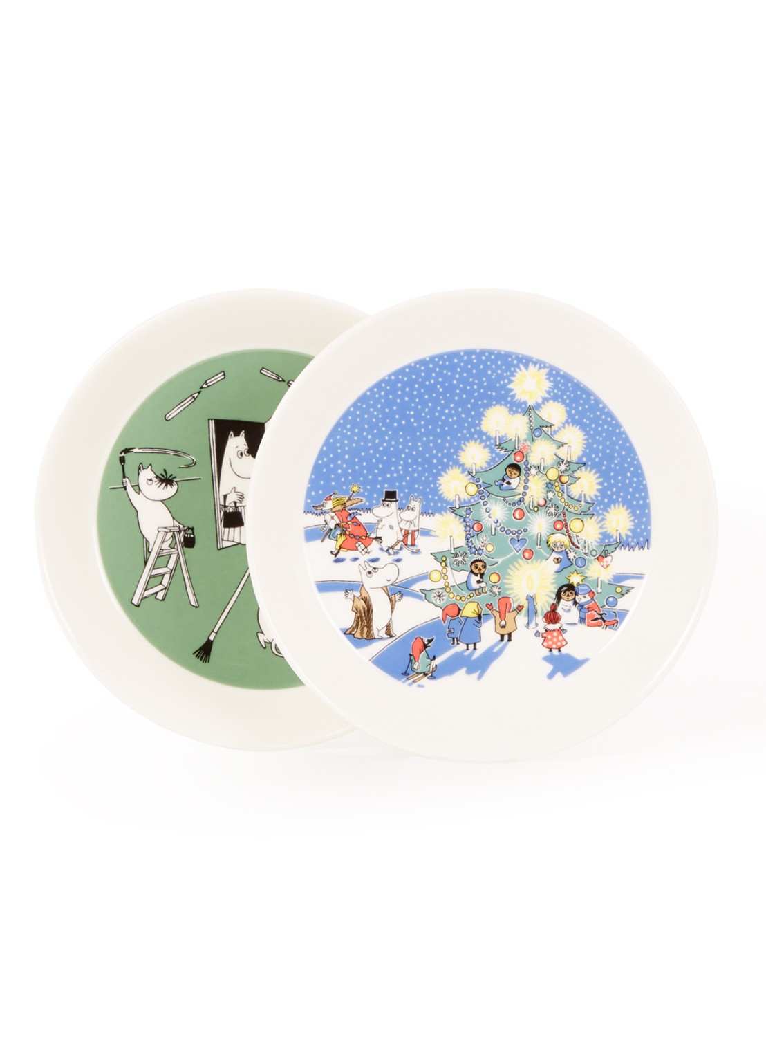 Arabia Moomin Collector's Plate 7/10 ontbijtbord 19 cm set van 2 - voorkant multicolor