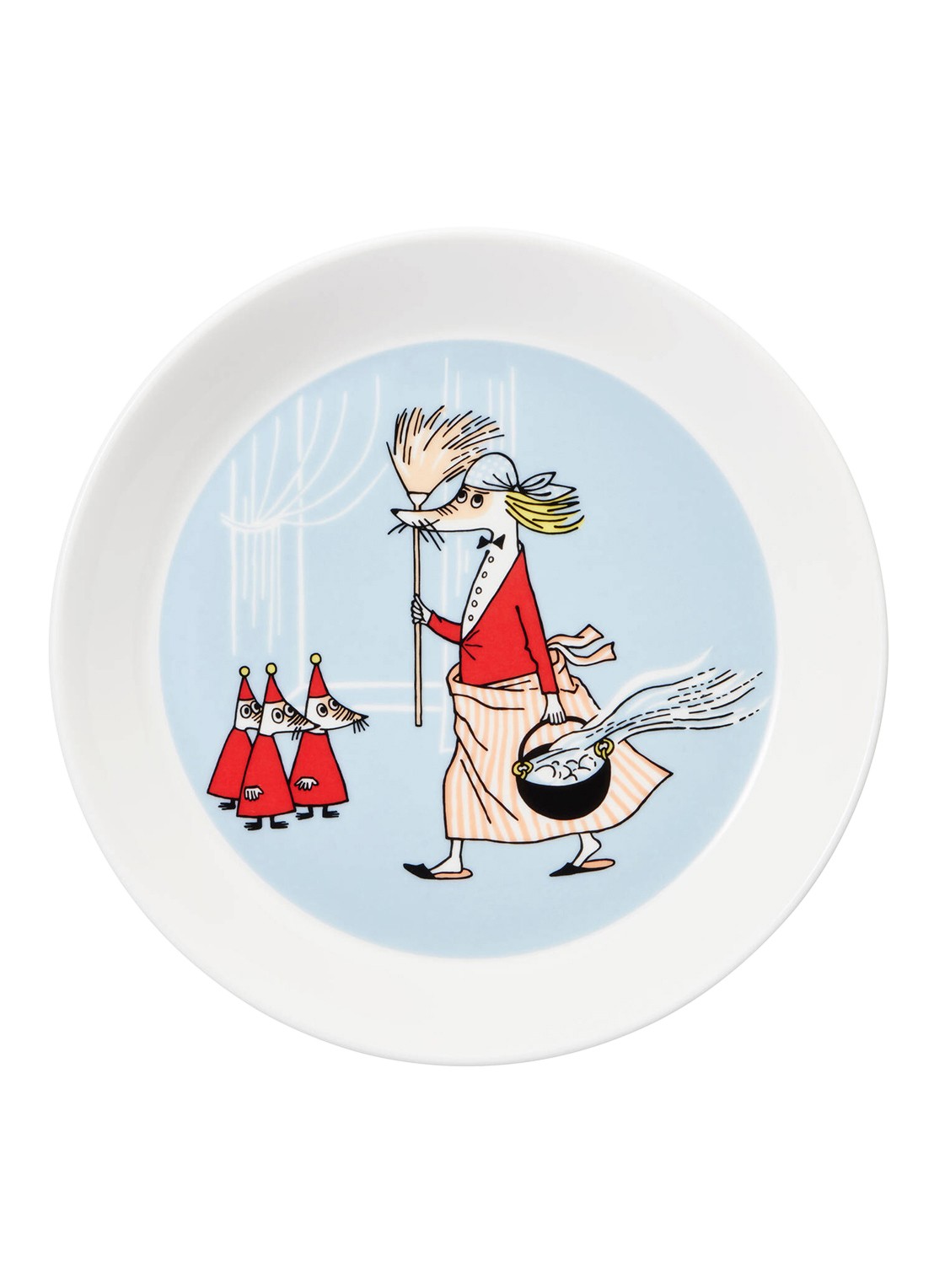 Arabia Moomin Fillyjonk ontbijtbord 19 cm - voorkant blauwgrijs