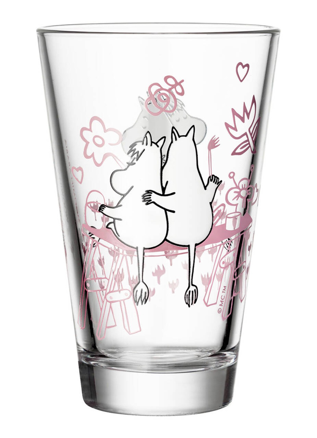 Arabia Moomin Love drinkglas 30 cl set van 2 - detail 4 transparant