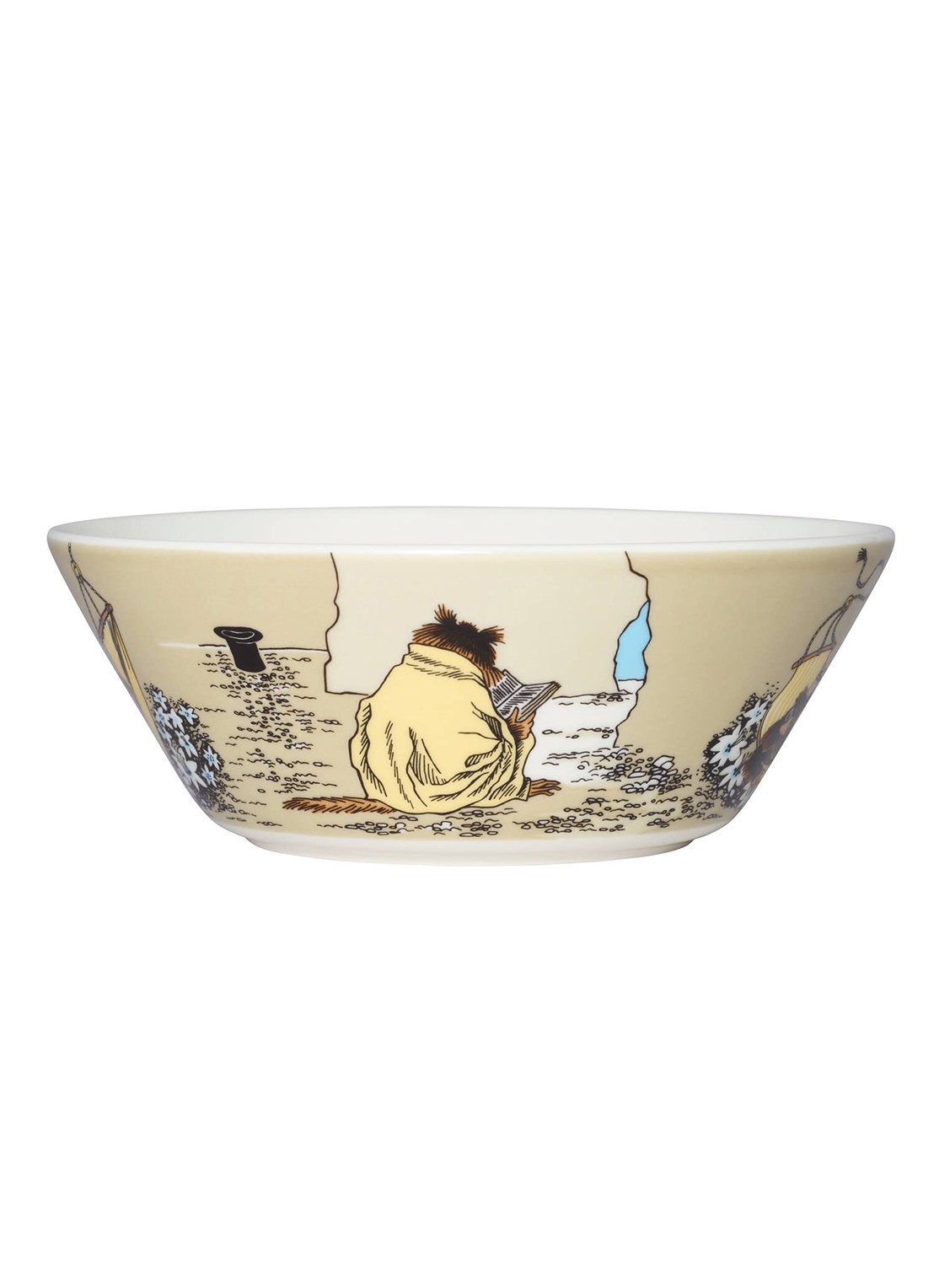 Arabia Moomin The Muskrat kom 15 cm - voorkant 2 beige