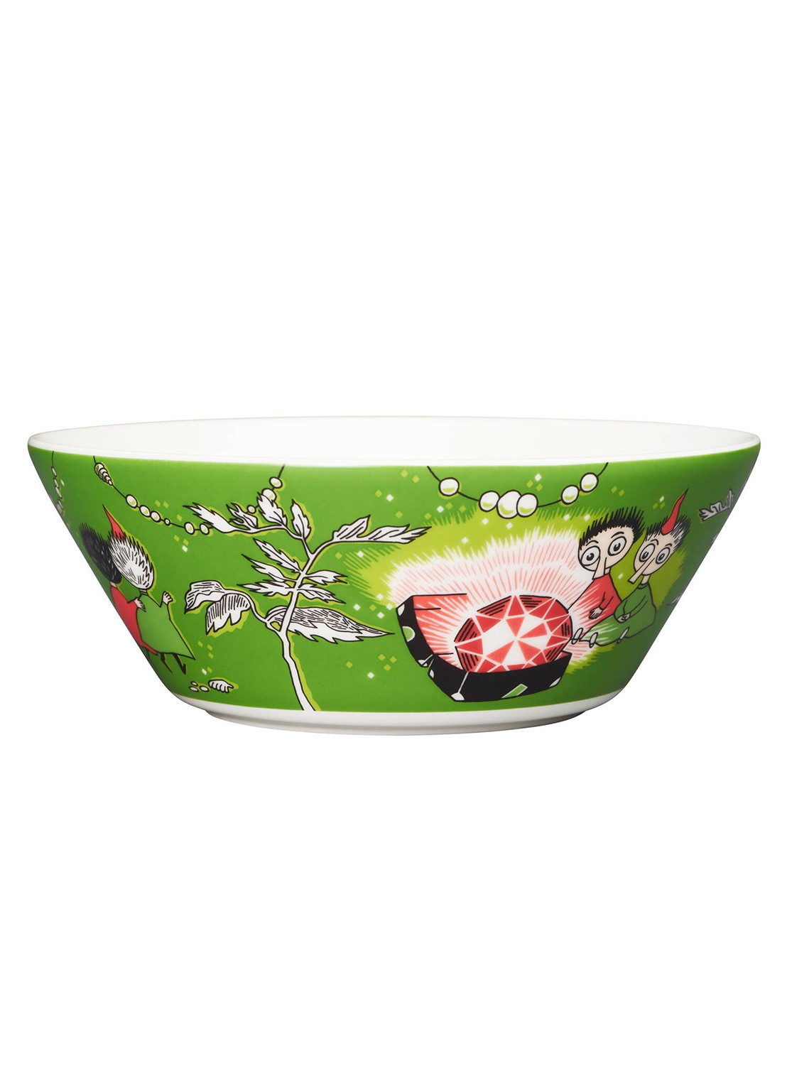 Arabia Thingumy and Bob Moomin kom 15 cm - voorkant groen