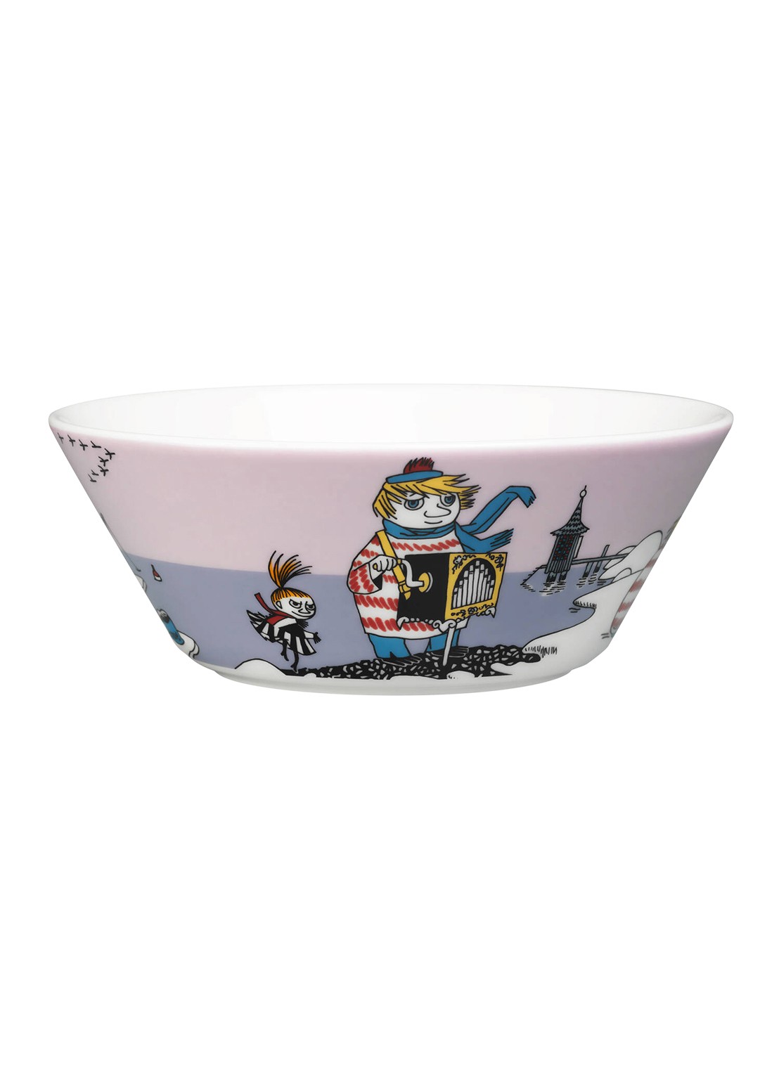 Arabia Tooticky Moomin kom 15 cm - voorkant 2 lichtpaars
