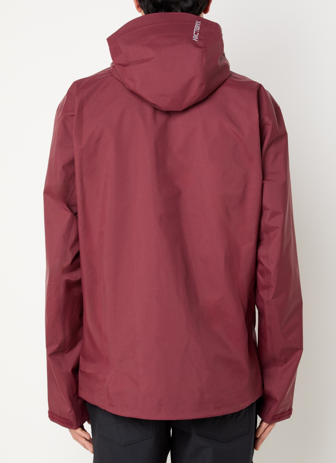 Arc'teryx Beta Gore-Tex windjack met logoborduring en ritszakken - achterkant 4 bordeauxrood