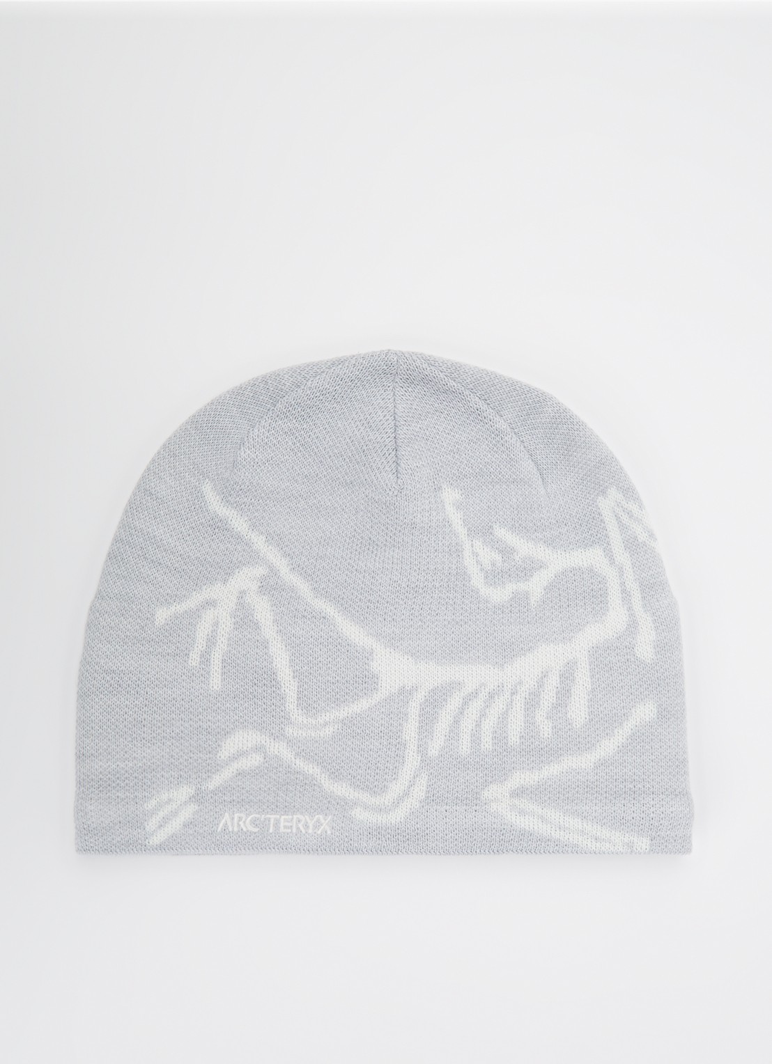 Arc'teryx Bird Head muts in wolblend met logo - voorkant lichtgrijs
